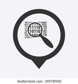 vector illustration of modern b lack icon program code