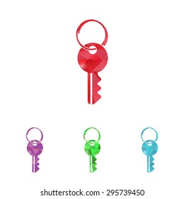 vector illustration of modern b lack icon key