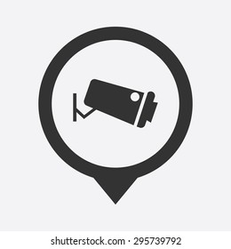 vector illustration of modern b lack icon camera