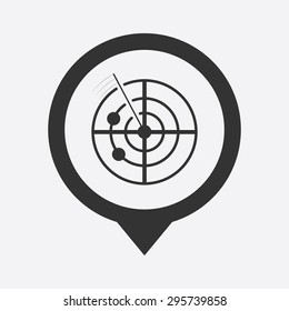 vector illustration of modern b lack icon radar