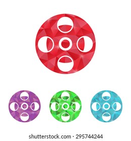 vector illustration of modern b lack icon reel of film