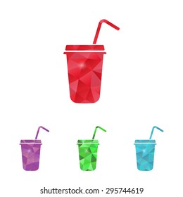 vector illustration of modern b lack icon coffee