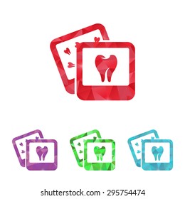 vector illustration of modern b lack icon teeth