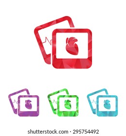 vector illustration of modern b lack icon heart