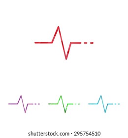 vector illustration of modern b lack icon pulse