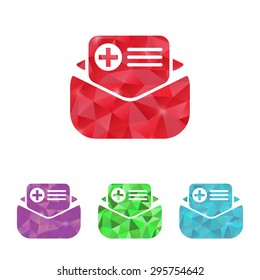 vector illustration of modern b lack icon message