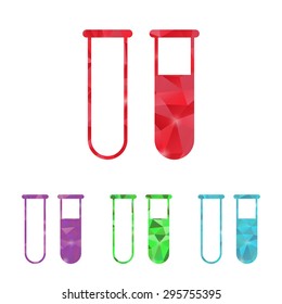 vector illustration of modern b lack icon test-tube