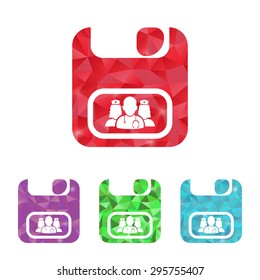 vector illustration of modern b lack icon document
