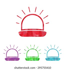 vector illustration of modern b lack icon siren
