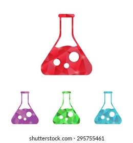 vector illustration of modern b lack icon test-tube