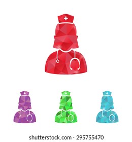 vector illustration of modern b lack icon doctor