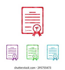 vector illustration of modern b lack icon medical prescription