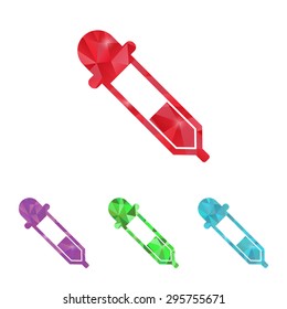 vector illustration of modern b lack icon pipette