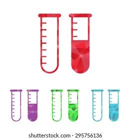vector illustration of modern b lack icon test-tube