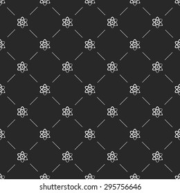 vector illustration of modern b lack icon atom