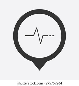 vector illustration of modern b lack icon pulse