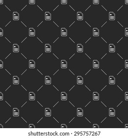 vector illustration of modern b lack icon document