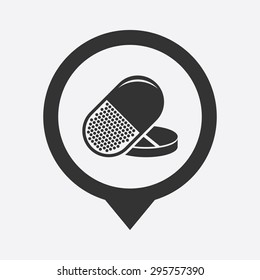 vector illustration of modern b lack icon pills