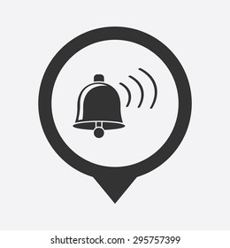 vector illustration of modern b lack icon bell