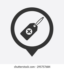 vector illustration of modern b lack icon tag medical