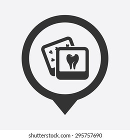 vector illustration of modern b lack icon teeth