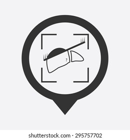 vector illustration of modern b lack icon scanning liver
