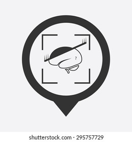 vector illustration of modern b lack icon brain scan vector illustration of modern b lack icon brain scan
