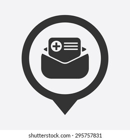 vector illustration of modern b lack icon message