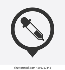 vector illustration of modern b lack icon pipette