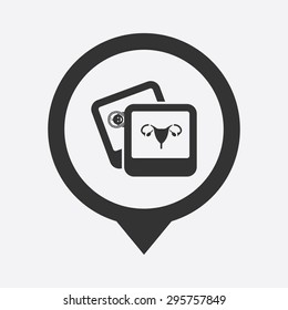 vector illustration of modern b lack icon woman organs