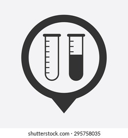 vector illustration of modern b lack icon test-tube
