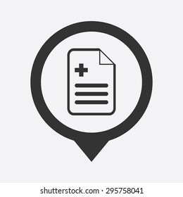 vector illustration of modern b lack icon document