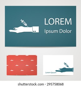 vector illustration of modern b lack icon syringe