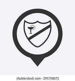 vector illustration of modern b lack icon hospital