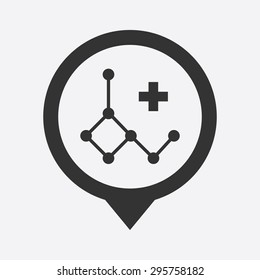 vector illustration of modern b lack icon deoxyribonucleic acid