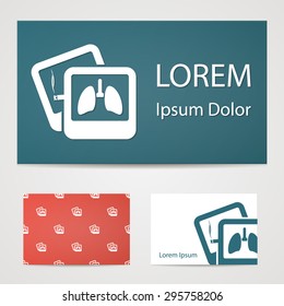 vector illustration of modern b lack icon lungs