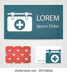 vector illustration of modern b lack icon hospital