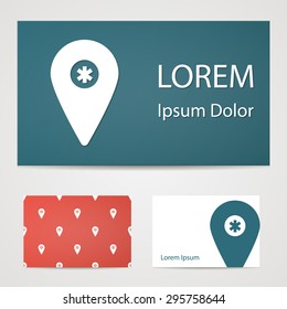 vector illustration of modern b lack icon hospital