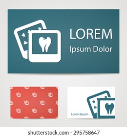 vector illustration of modern b lack icon teeth