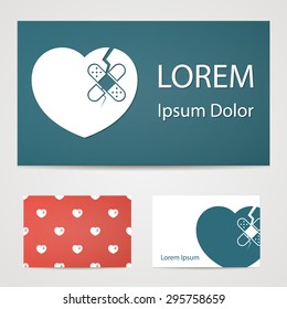vector illustration of modern b lack icon heart