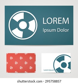 vector illustration of modern b lack icon radiation