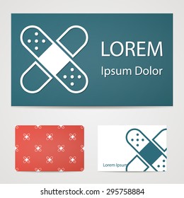 vector illustration of modern b lack icon plaster