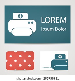 vector illustration of modern b lack icon printer