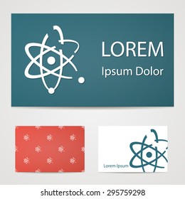 vector illustration of modern b lack icon atom