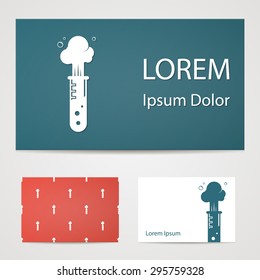 vector illustration of modern b lack icon test-tube