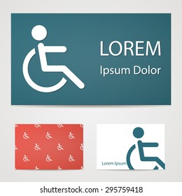 vector illustration of modern b lack icon disabled