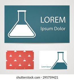 vector illustration of modern b lack icon test-tube