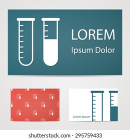 vector illustration of modern b lack icon test-tube