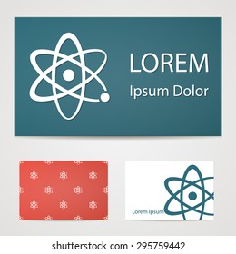 vector illustration of modern b lack icon atom