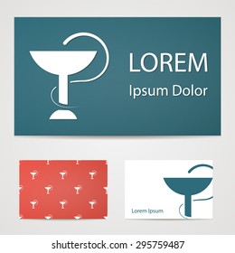 vector illustration of modern b lack icon medical bowls
